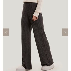 100% Yak Wool Wide Leg Trousers